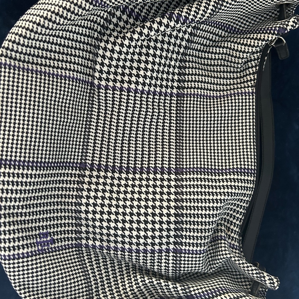 Ralph Lauren Black & White Houndstooth shoulder Bag good condition